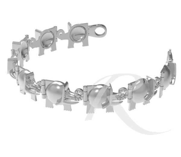 Taste of Africa Collection- Elephant silver Bracelet - Image 2