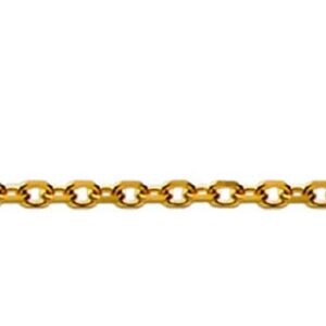 9ct yellow gold anchor chain diamond cut 45cm necklace